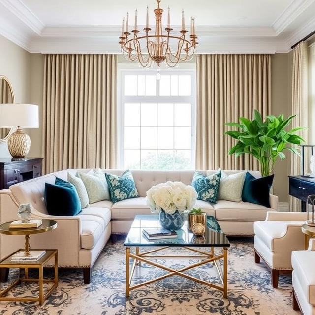 Best Hollywood Regency Style Pillows and Throws for a Glam Living Room